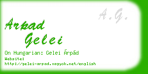 arpad gelei business card
