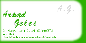 arpad gelei business card